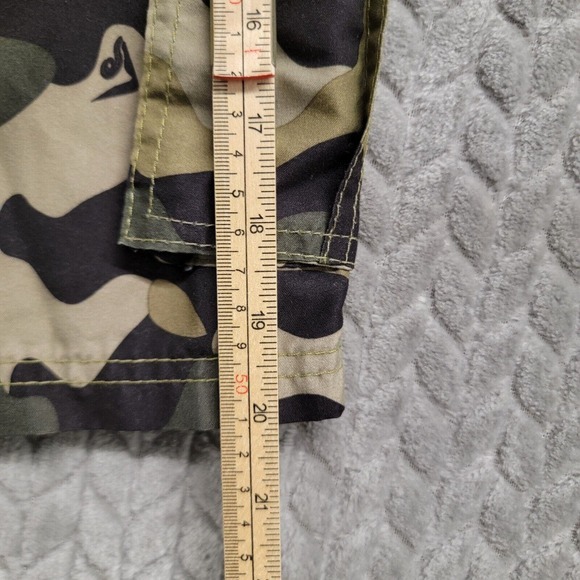 Kavu Cargo Shorts Swim Trunks Mens Size Med Elastic‎ Drawstring Camouflage Camo - Picture 6 of 8